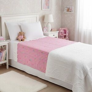 Vintage 1997 Barbie “Sweet Dreams Ribbons Flowers” Twin Flat Bed Sheet